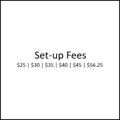 Shipping & Set-up Fees